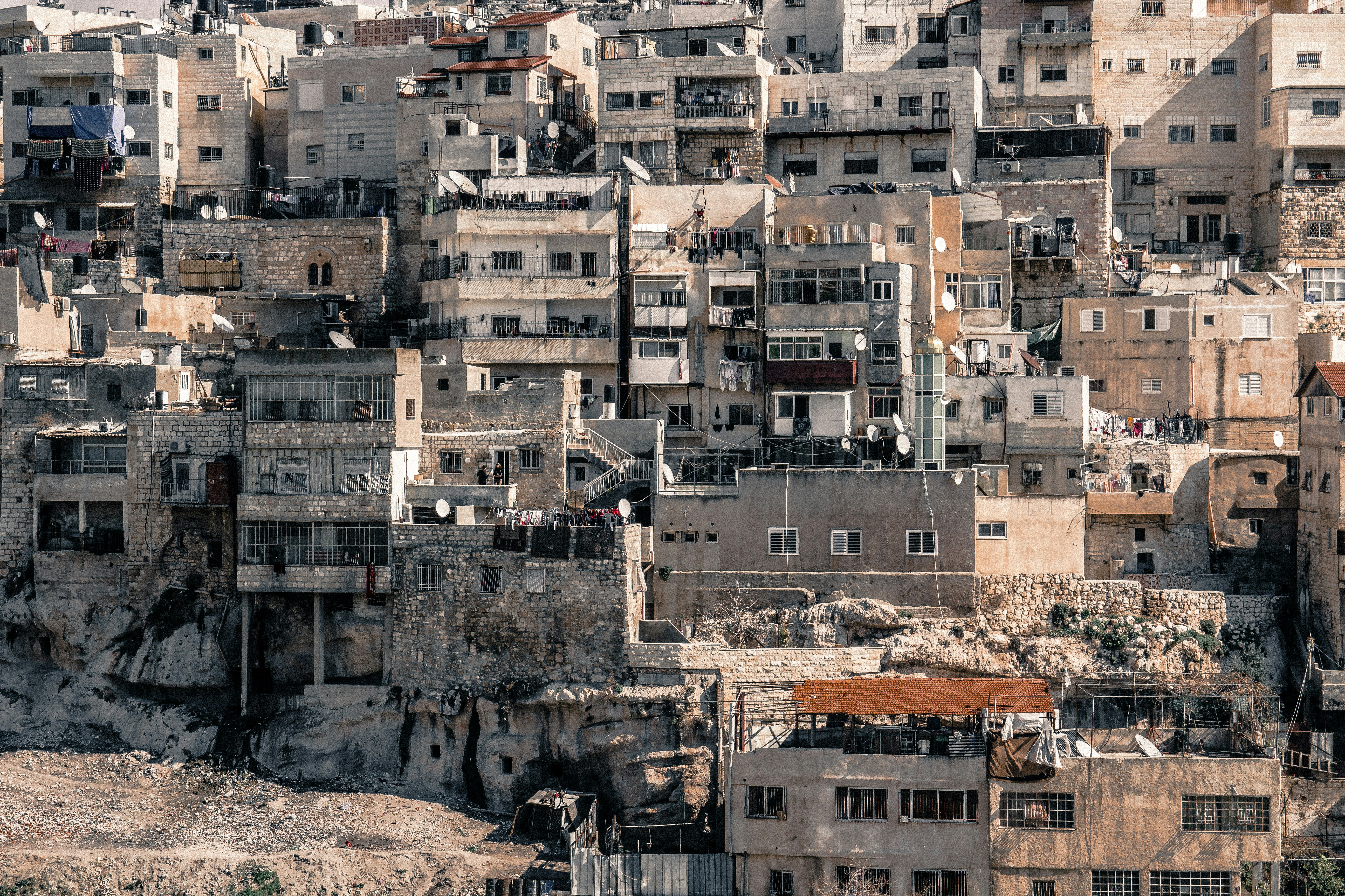 white and brown concrete houses